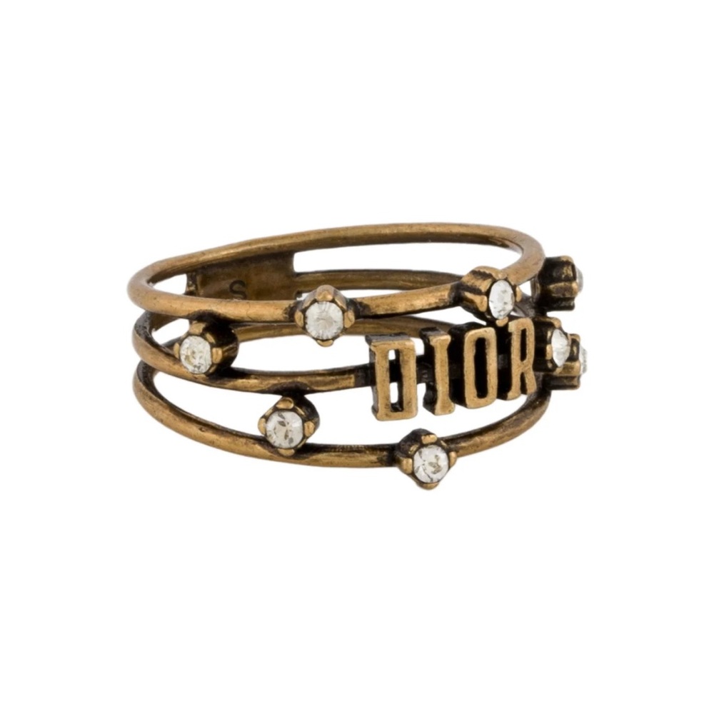 Metal Crystal Revolution Ring 
Dior crystal ring